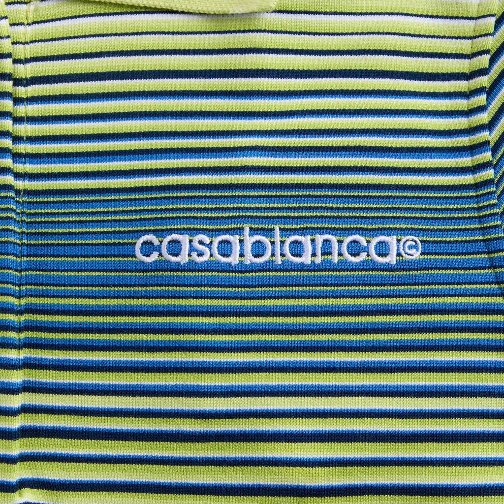 Casablanca Striped Polo - Green