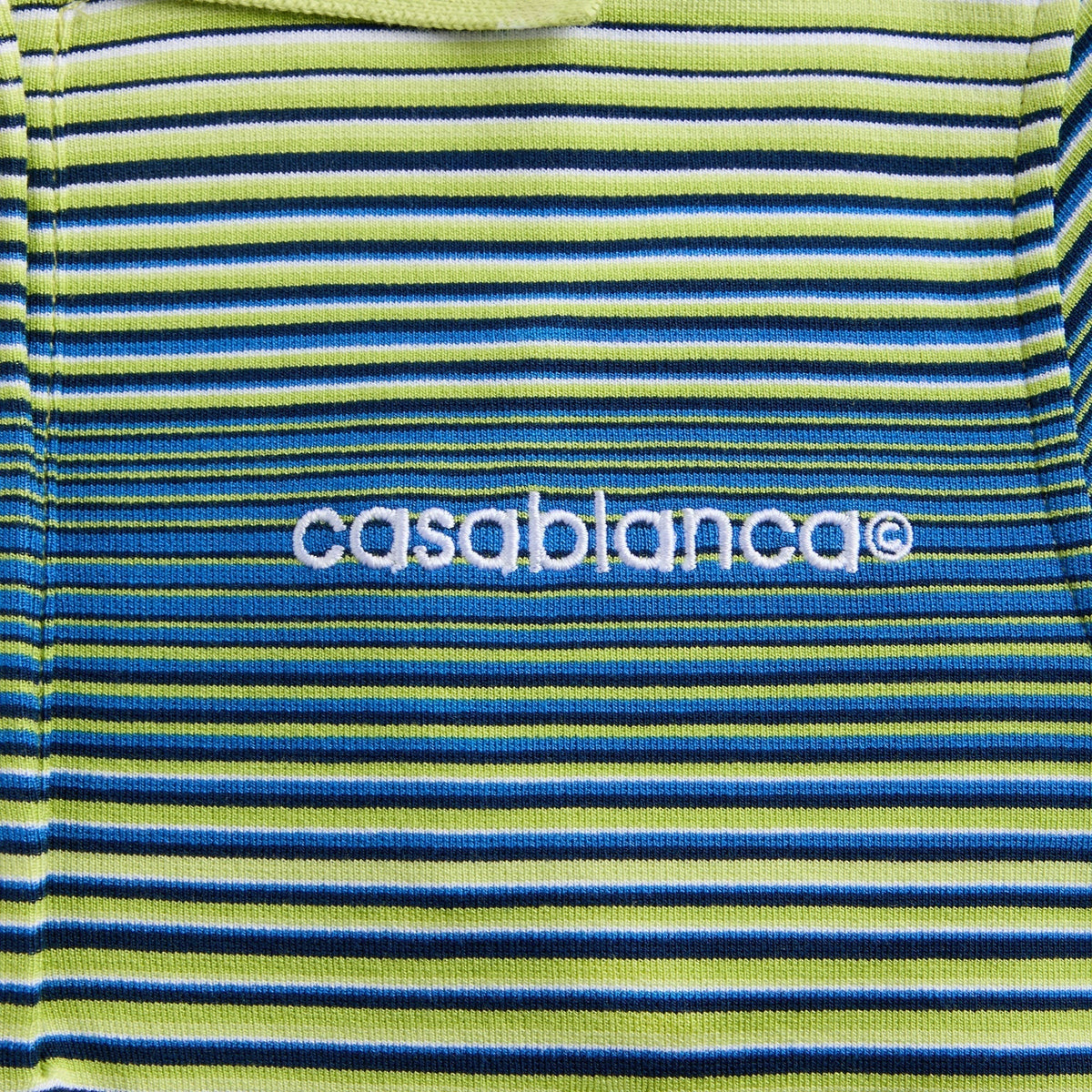 Casablanca Striped Polo - Green