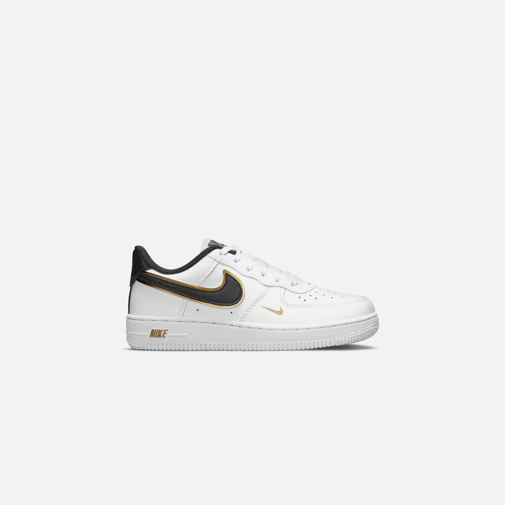 Nike PS Air Force 1 Lv8 - White / Black / Metallic Gold