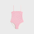 Kith Kids Textured Monogram Audrey One Piece Suit - Bubblegum