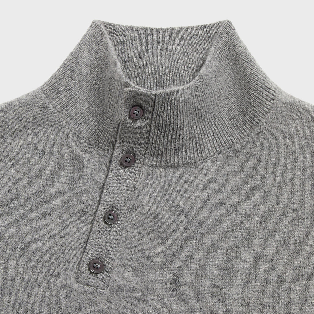 &Kin Cashmere Cyrus Turtleneck - Mid Heather Grey