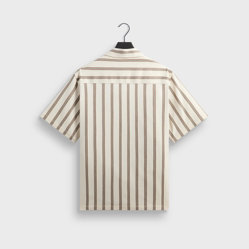 Kith Textured Stripe Thompson Camp Collar Shirt - Sandalwood