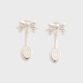Sandy Liang Hairbrush Earrings - Silver