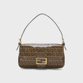 WGACA Fendi Vinyl Baguette Bag - Brown