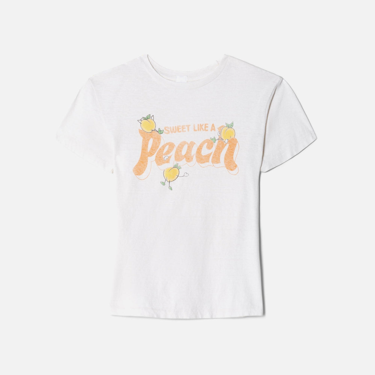 ReDone Classic Tee Peach - Vintage White