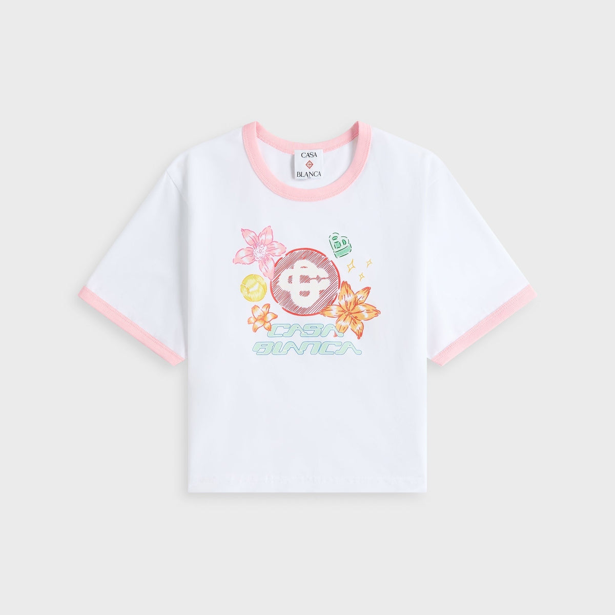 Casablanca Ringer Baby Tee - White