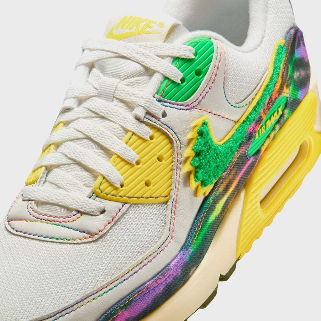 Nike x The Grateful Dead x University of Oregon Air Max 90 - Sail / Green Shock / Yellow Strike