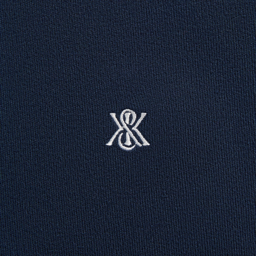 Kith Compact Cotton Knit Javier Quarter Zip Pullover - Nocturnal