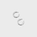 Black Suede Studio Classic Hoop - Silver / Gold