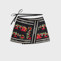 Kith Women Mako Cherry Wrap Tie Skirt - Black