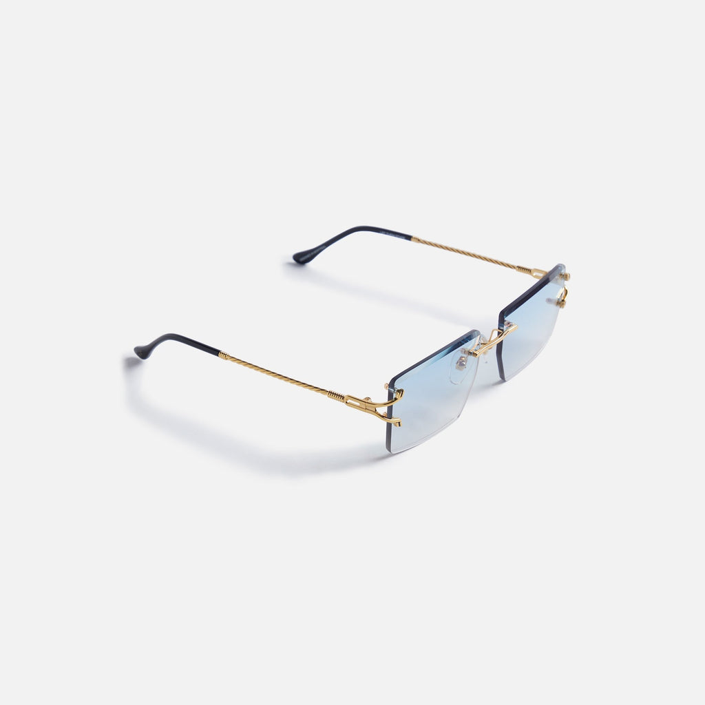 Vintage Frames Icon 24KT Yellow Gold - Sky Blue Gradient