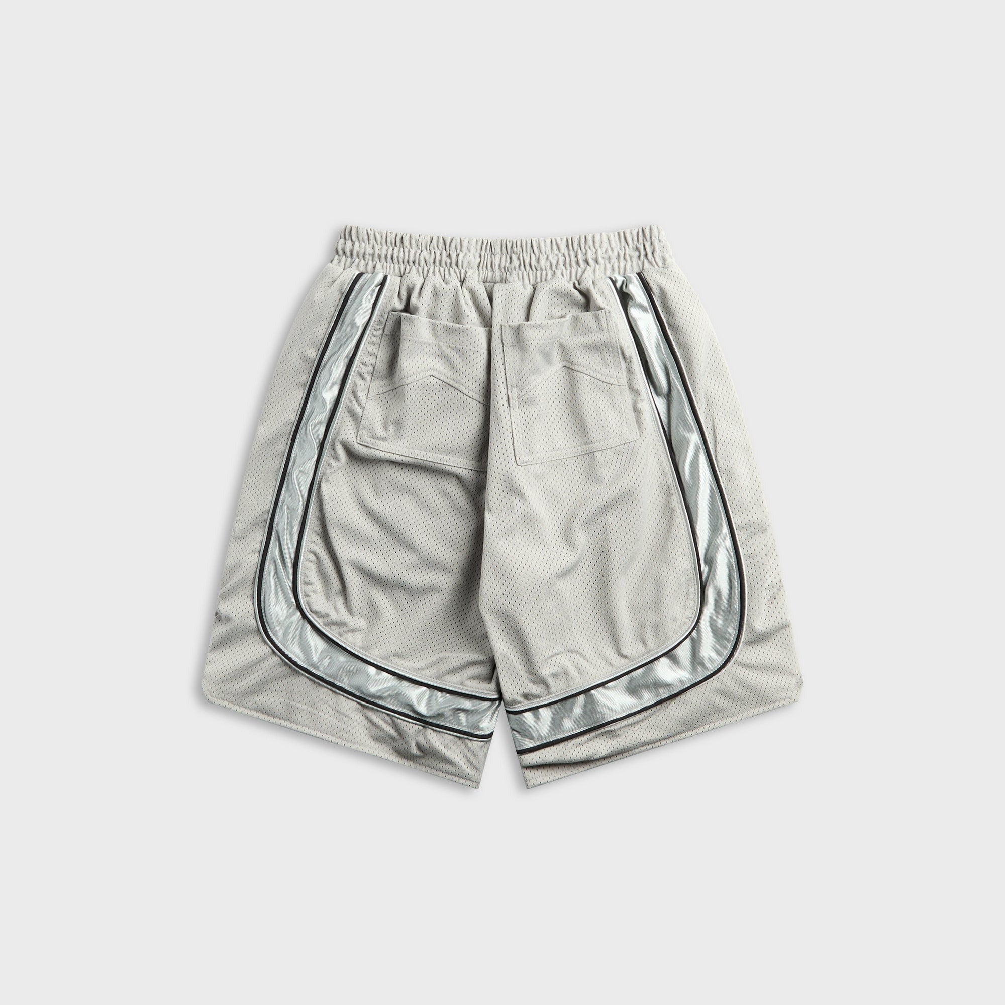 Rhude Baggy Collegiate Logo Short - Grey / Silver
