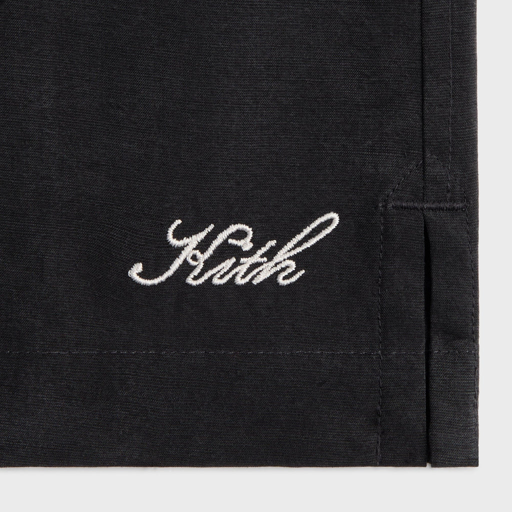 Kith Cupro Linen Long Sleeve Caelan Shirt - Black