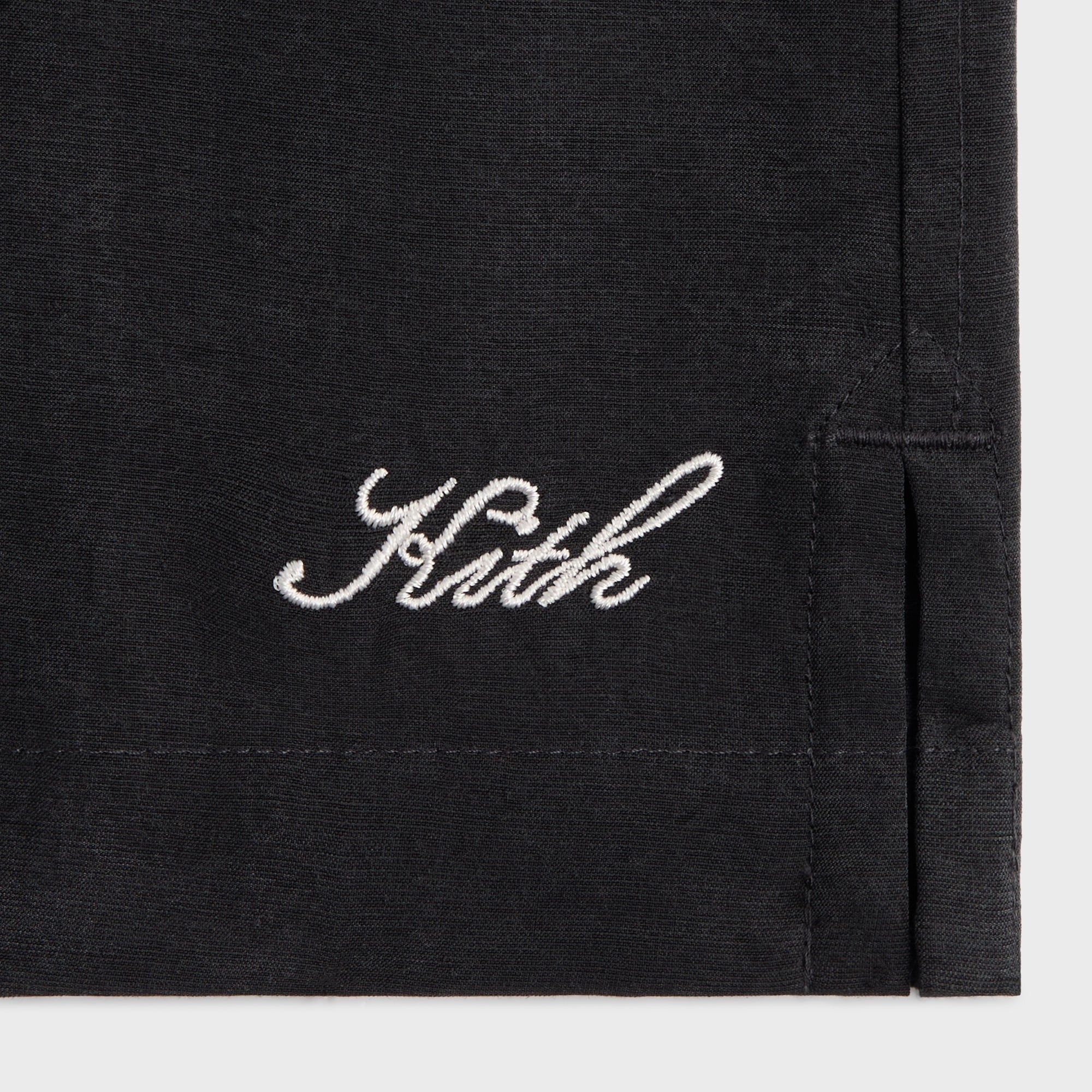 Kith Cupro Linen Long Sleeve Caelan Shirt - Black