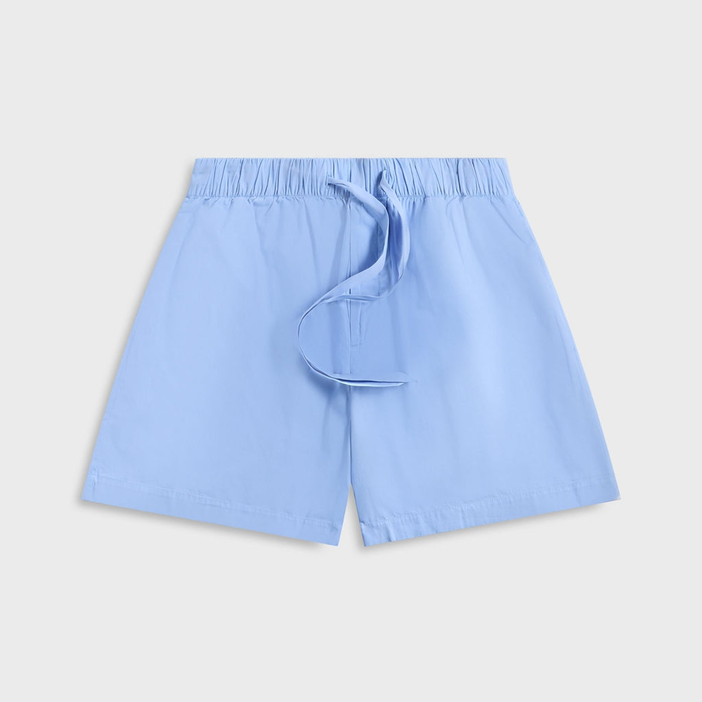 Tekla Poplin Pyjama Shorts - Solid Cornflower Blue
