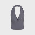 Frankies Bikinis Jay Gingham Halter Top - Midnight Wishes