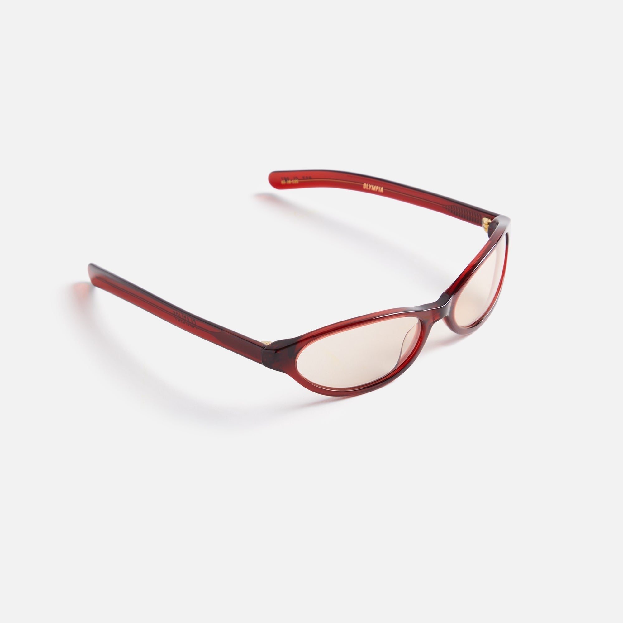 Flatlist Olympia Sunglasses - Crystal Burgundy / Solid Peach Lens