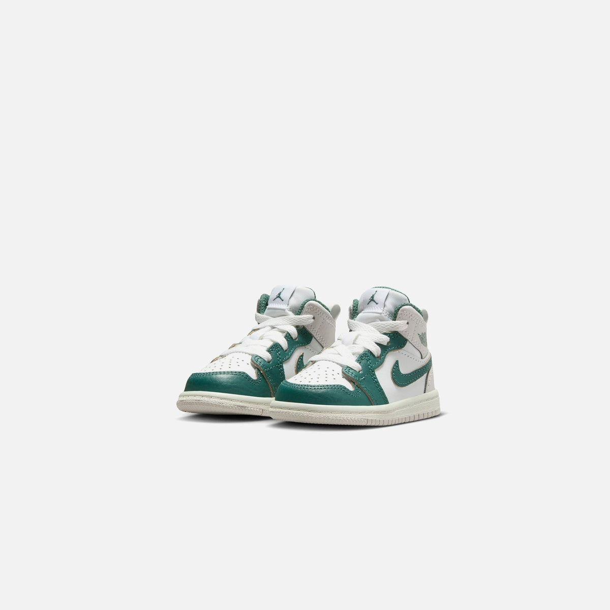 Jordan TD Air Jordan 1 Mid SE - White / Oxidized Green / Sail / Neutral Grey