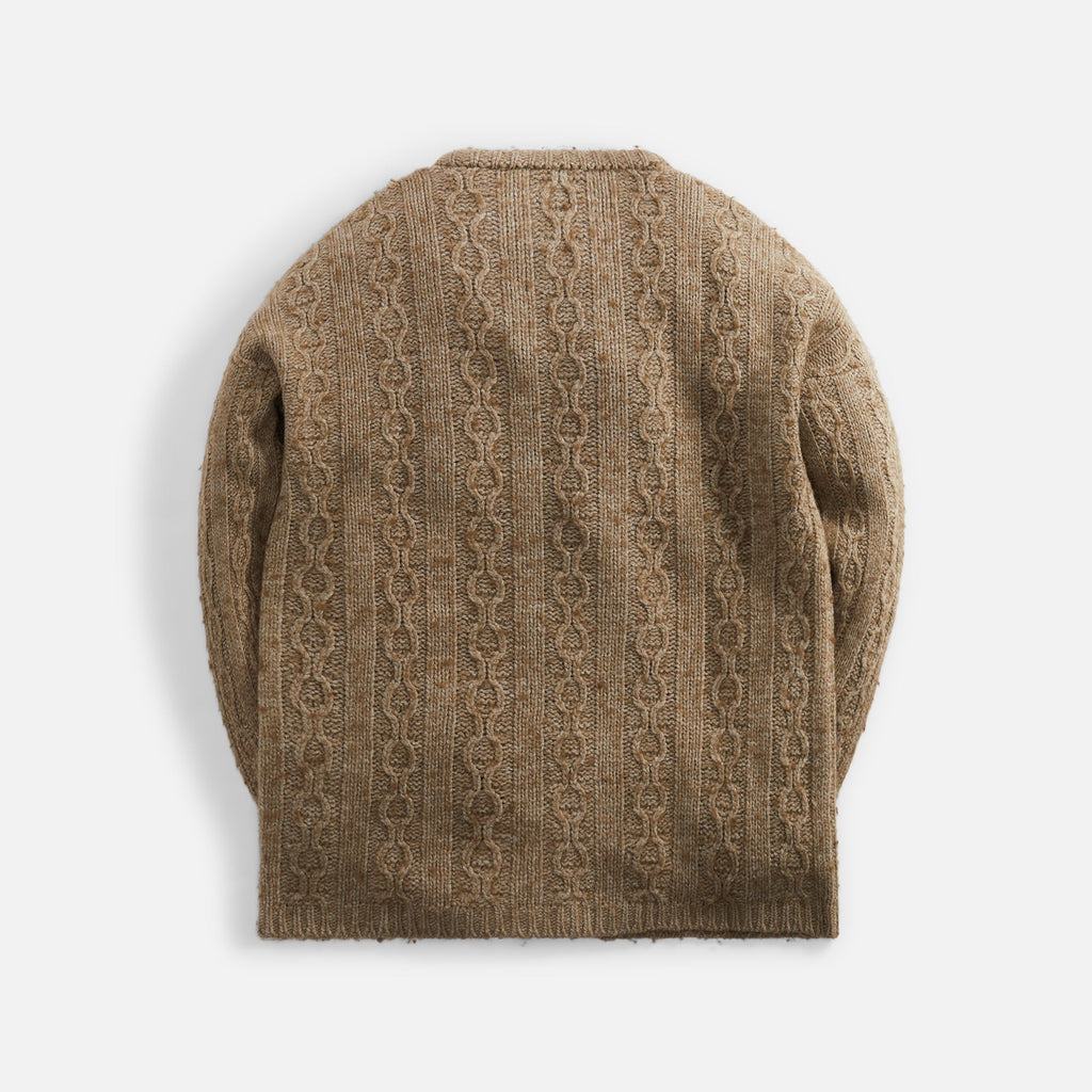Our Legacy Popover Roundneck Peafowl Funky Chain Knit - Beige