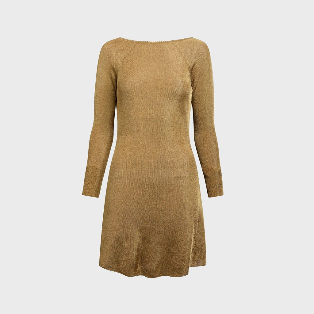 GUIZIO Estelle Backless Mini Dress - Gold