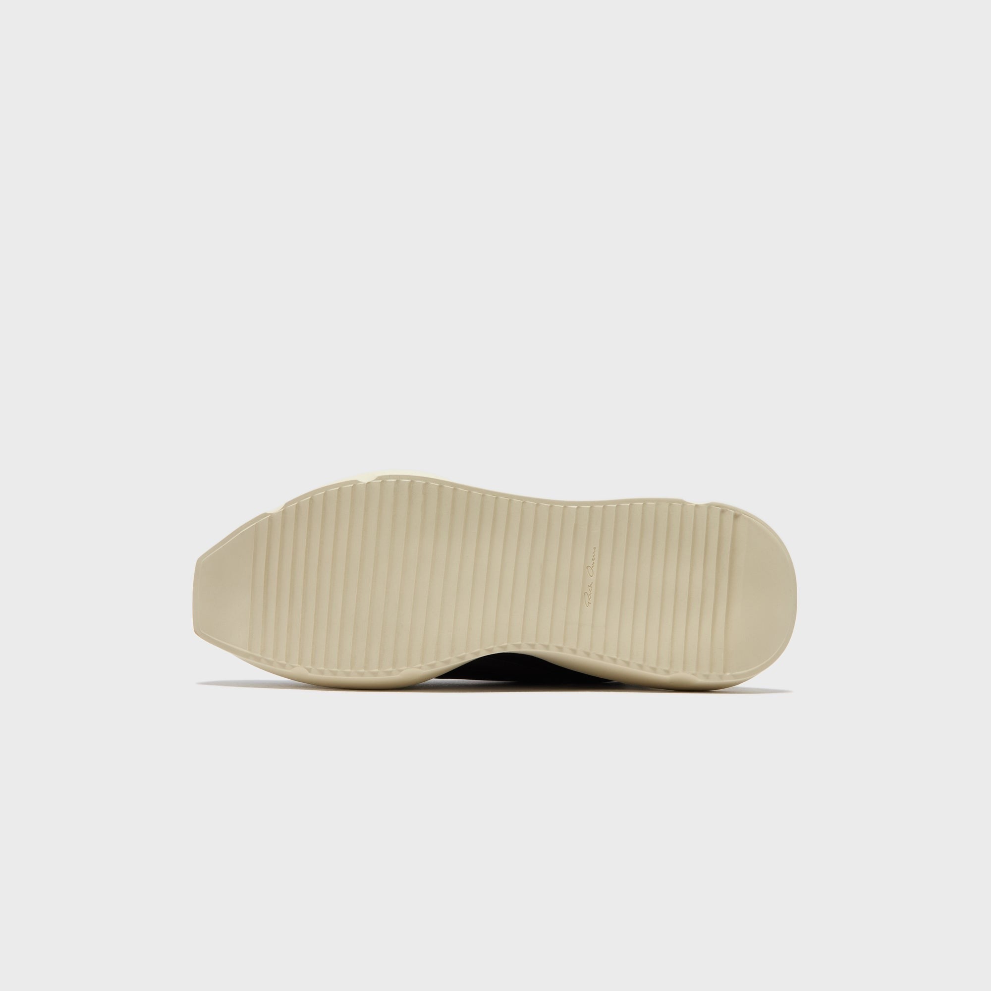 Rick Owens Scarpe Pelle Geth Runner - Black / Milk / Milk