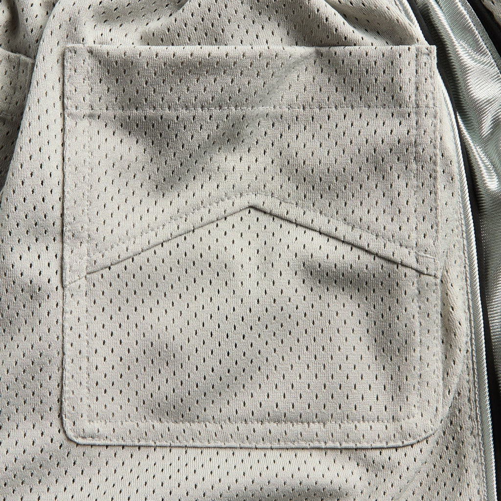 Rhude Baggy Collegiate Logo Short - Grey / Silver
