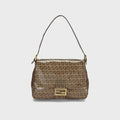 WGACA Fendi Patent Mamma Shoulder Bag - Brown