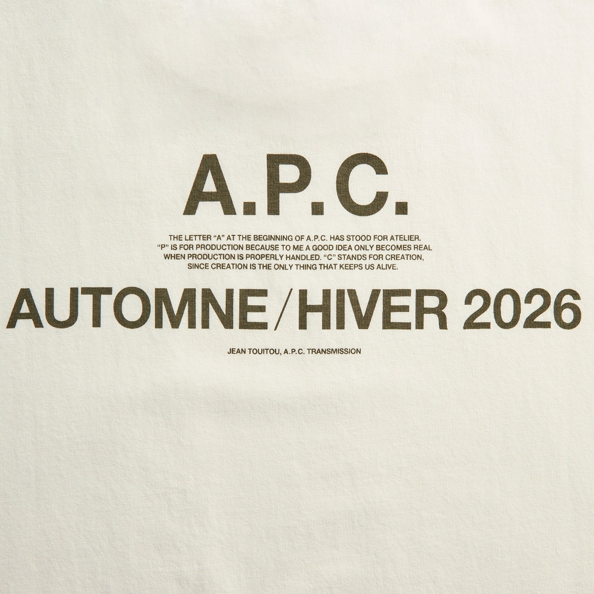 A.P.C. Autumn 26 Tee - Off White