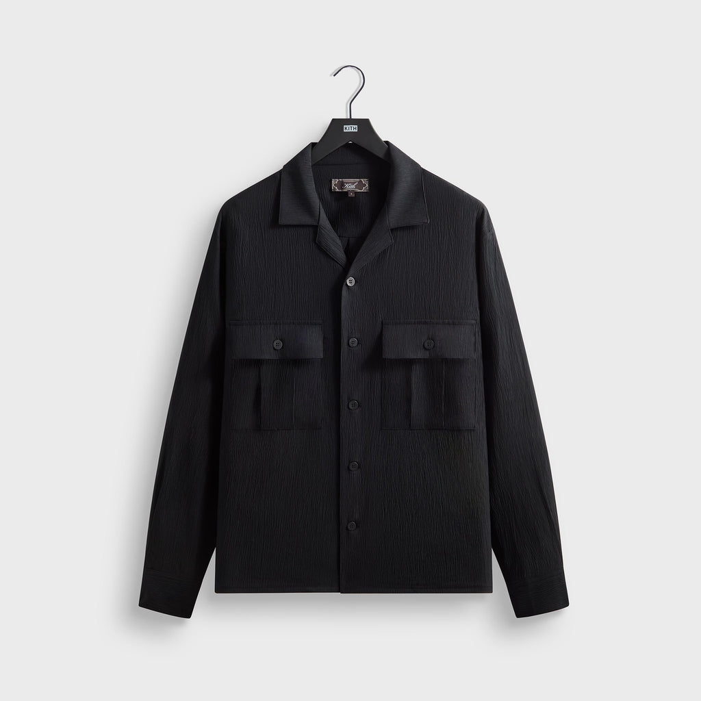 Kith Crinkled Nylon Ugo Shirt - Black