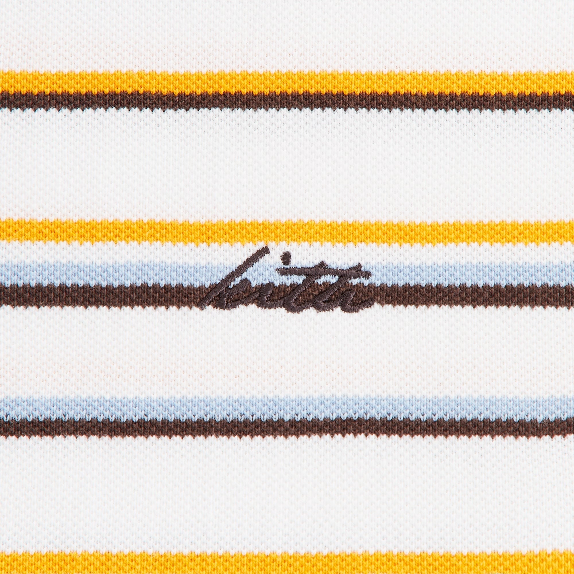 Kith Women Sadie Stripe Pique Polo - White