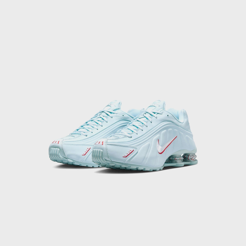 Nike Shox R4 - Glacier Blue / White / University Red / Metallic Silver