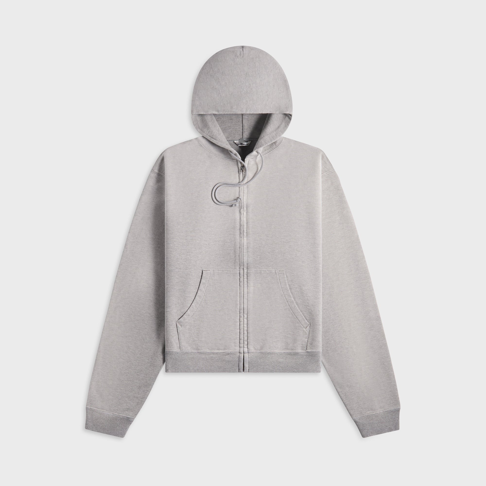Auralee Product Dyed Pima Light Sweat Zip Parka - Top Gray