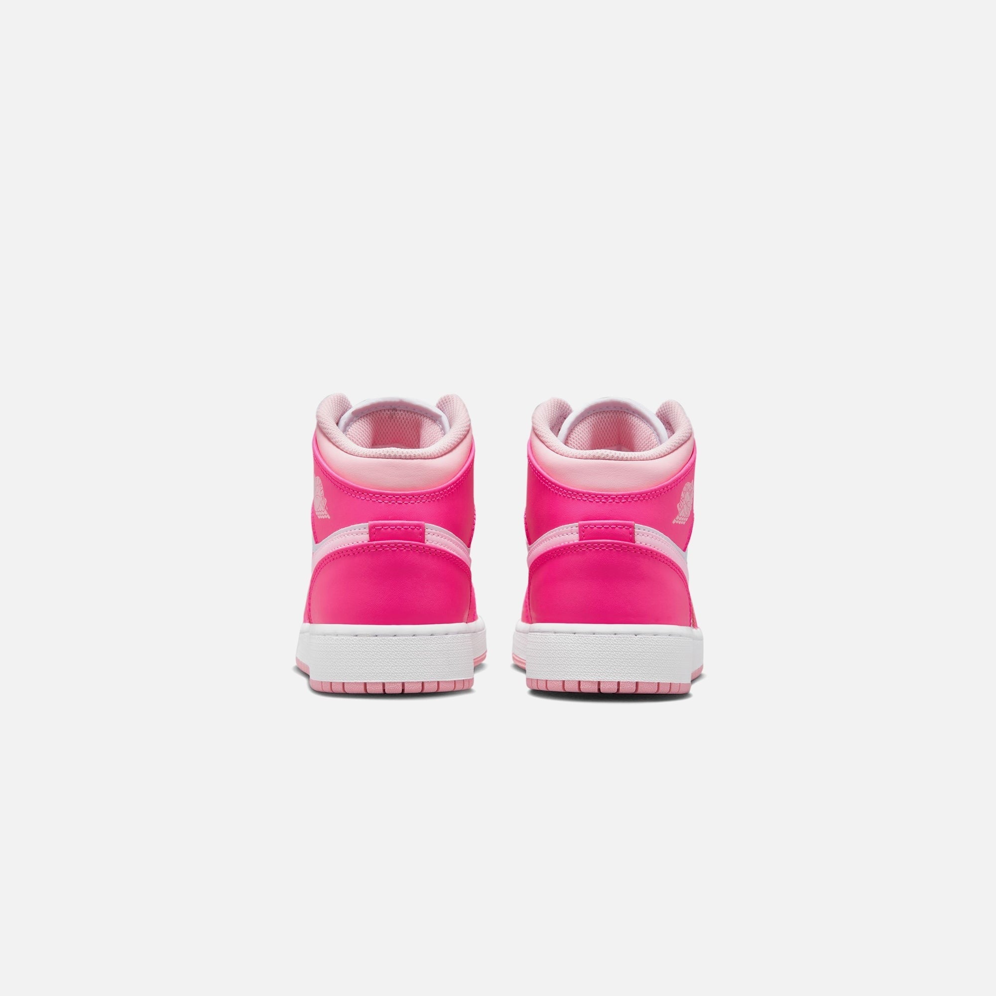 Nike Grade School Air Jordan 1 Mid - White / Med Soft Pink / Fierce Pink