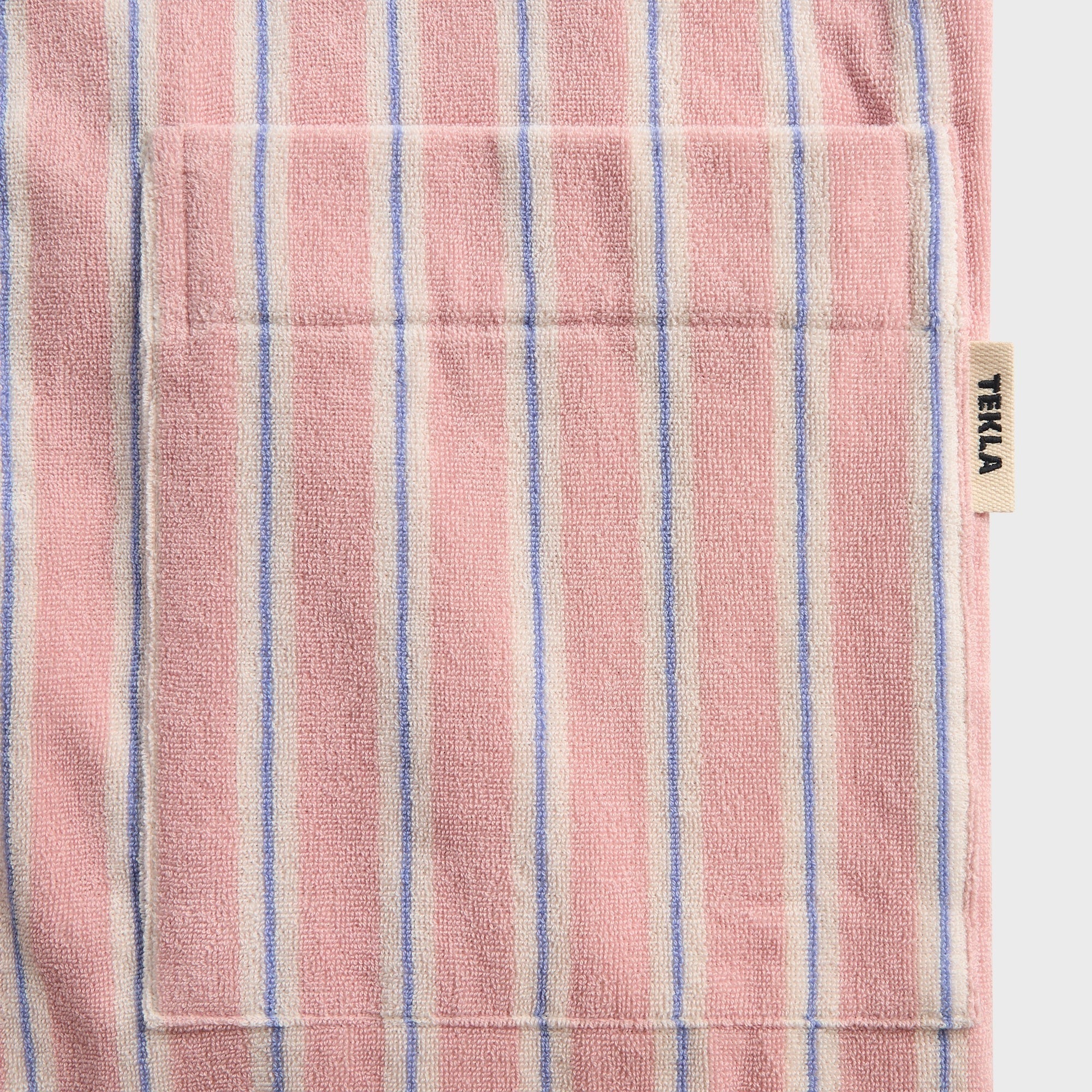 Tekla Striped Hooded Cotton Robe - Candy Stripes
