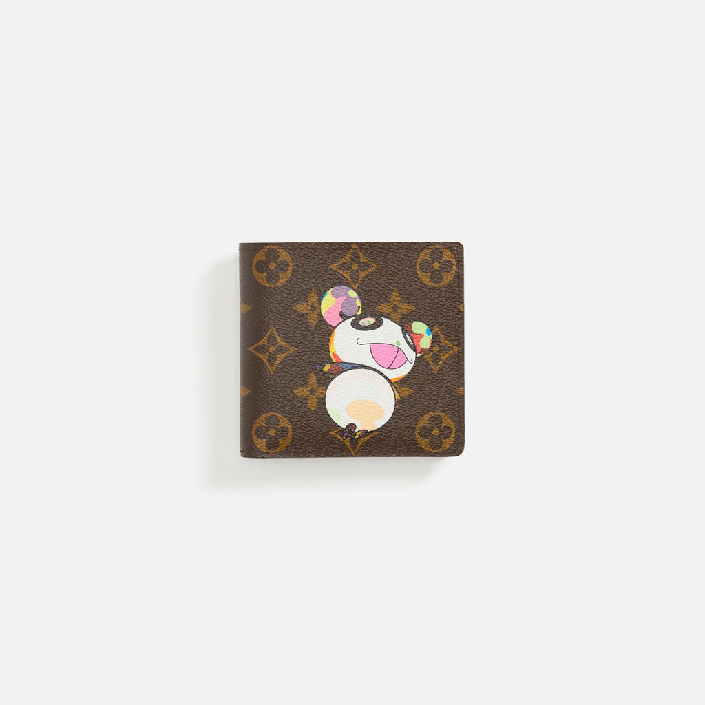 WGACA Louis Vuitton x Takashi Murakami Panda Marco Fold Wallet - Brown
