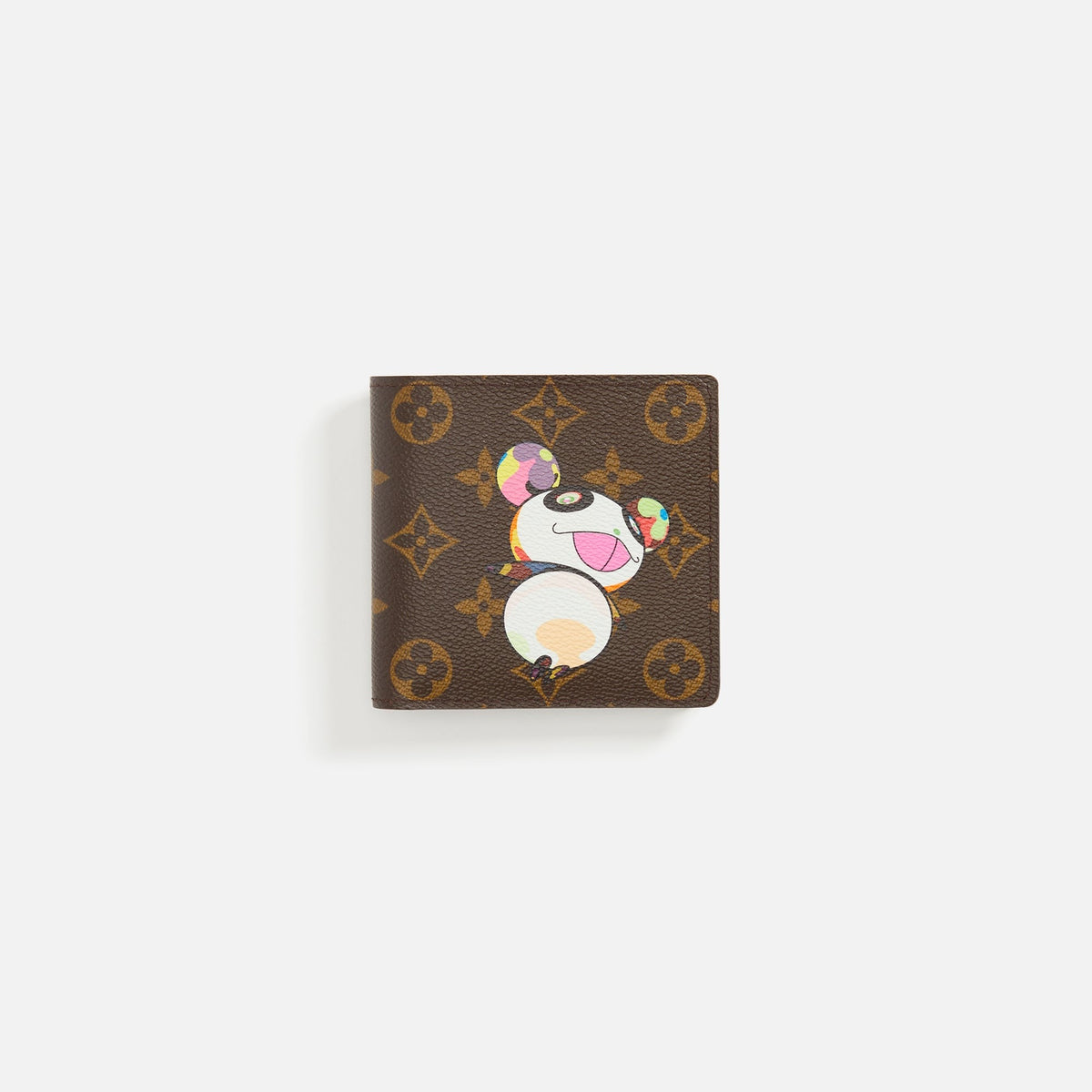 WGACA Louis Vuitton x Takashi Murakami Panda Marco Fold Wallet - Brown