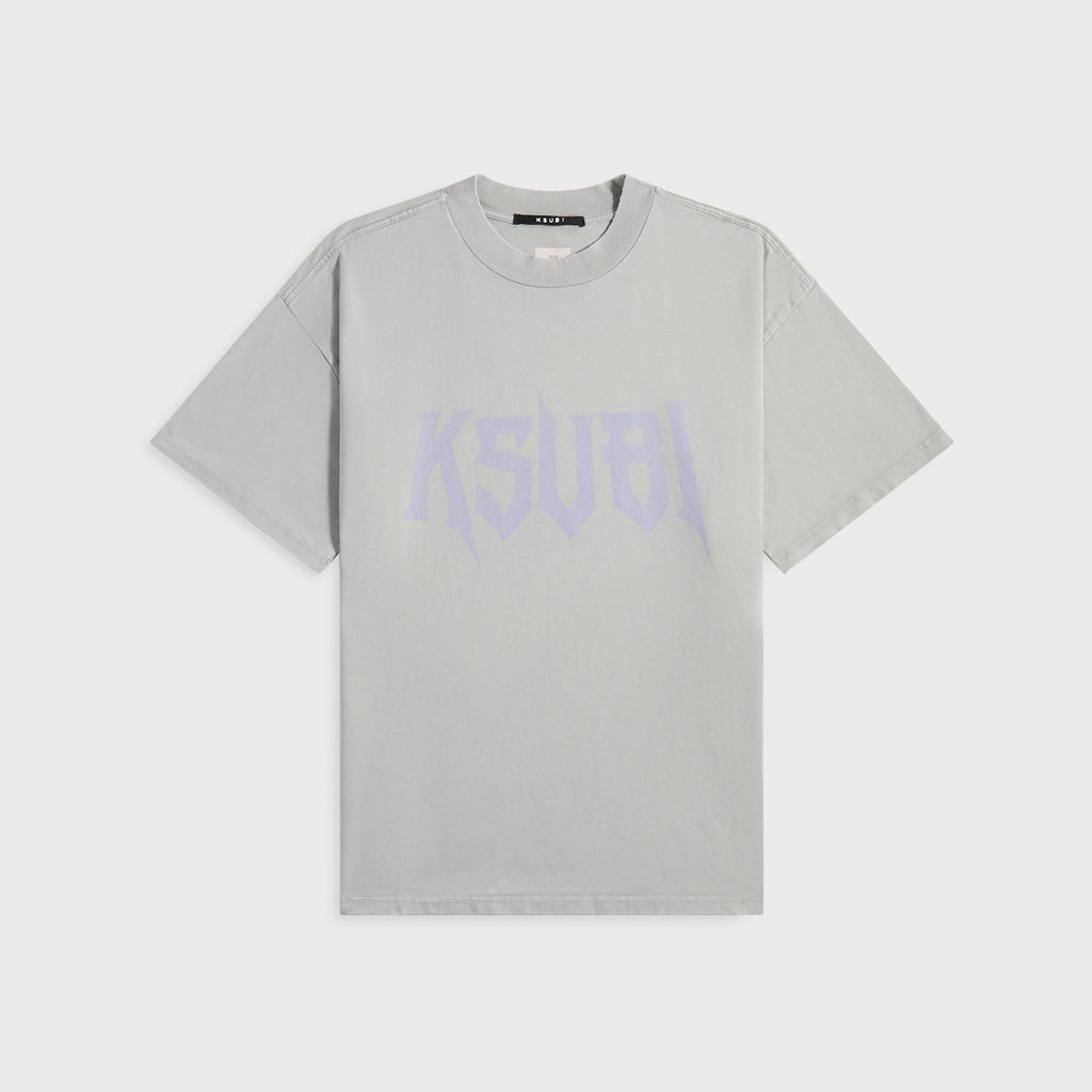 Ksubi Blasted Ekcess Short Sleeve Tee - Smoke Grey