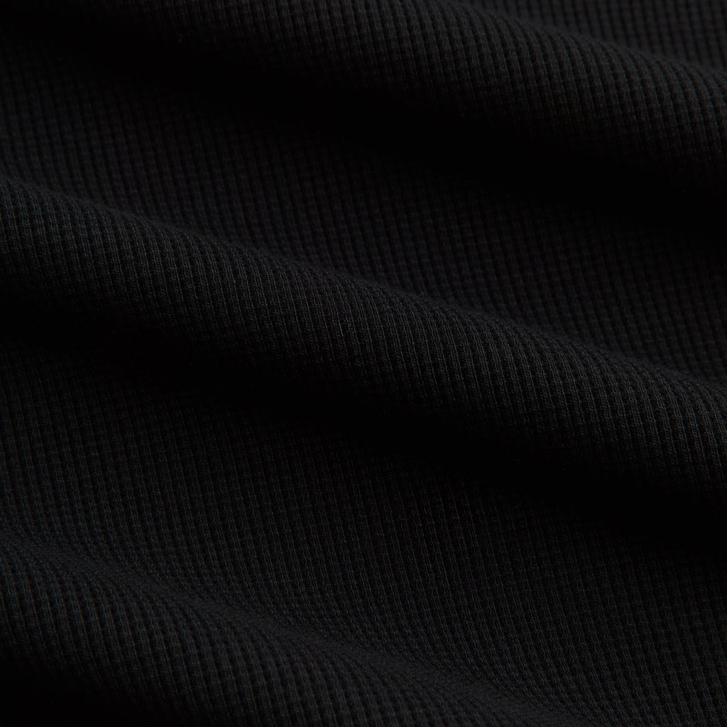 Kith Micro Waffle Nelson Rugby Pullover - Black