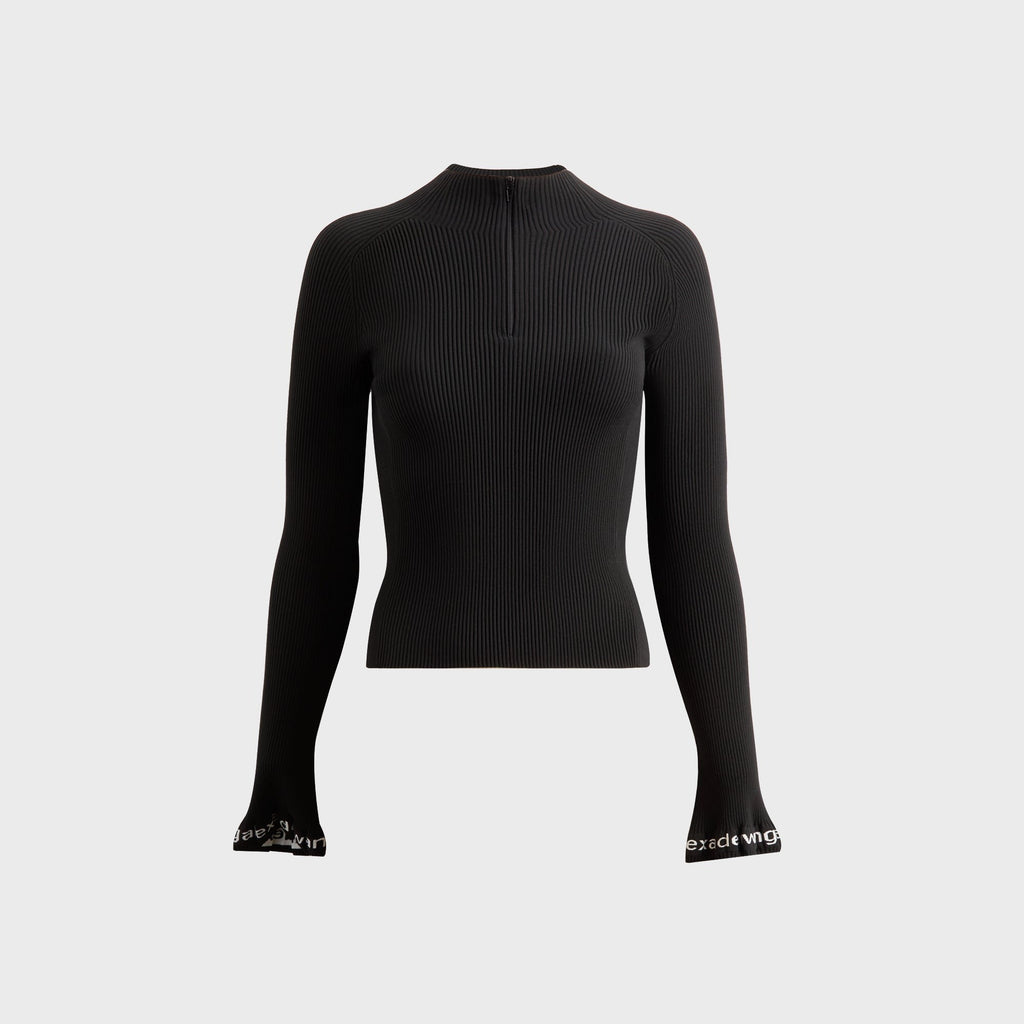 Alexander Wang Ribbed Long Sleeve Turtleneck - Black