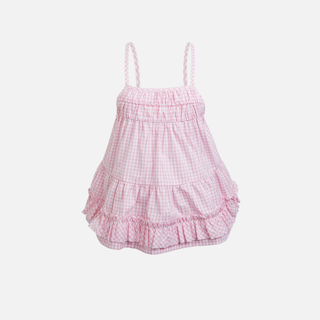 Sandy Liang Imamu Apron Top - Pink