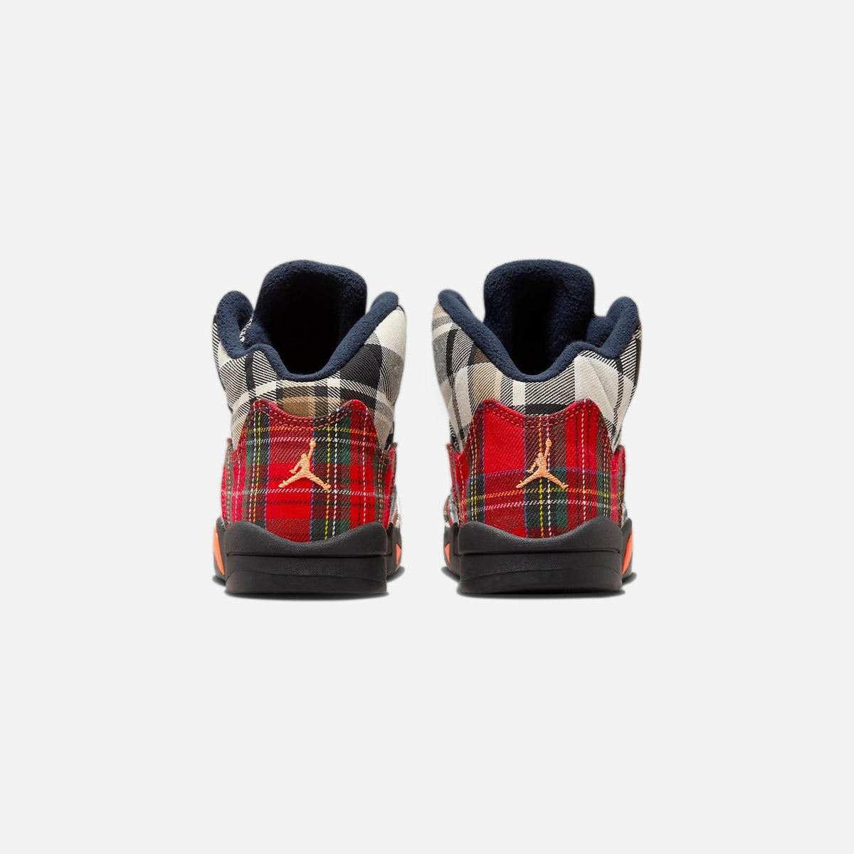 Nike PS Air Jordan 5 Retro Plaid - Black / Dark Obsidian / Total Orange