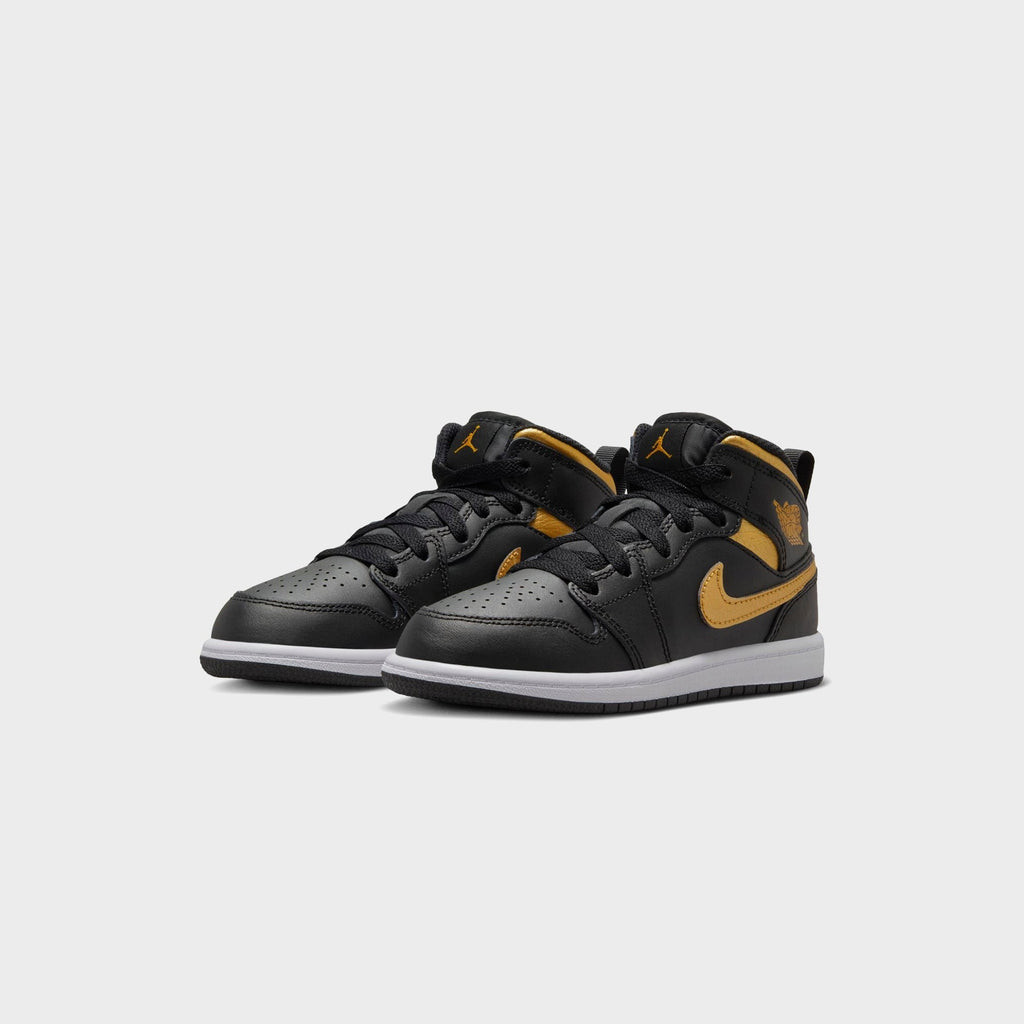 Jordan PS Air Jordan 1 Mid - Black / White / Metallic Gold