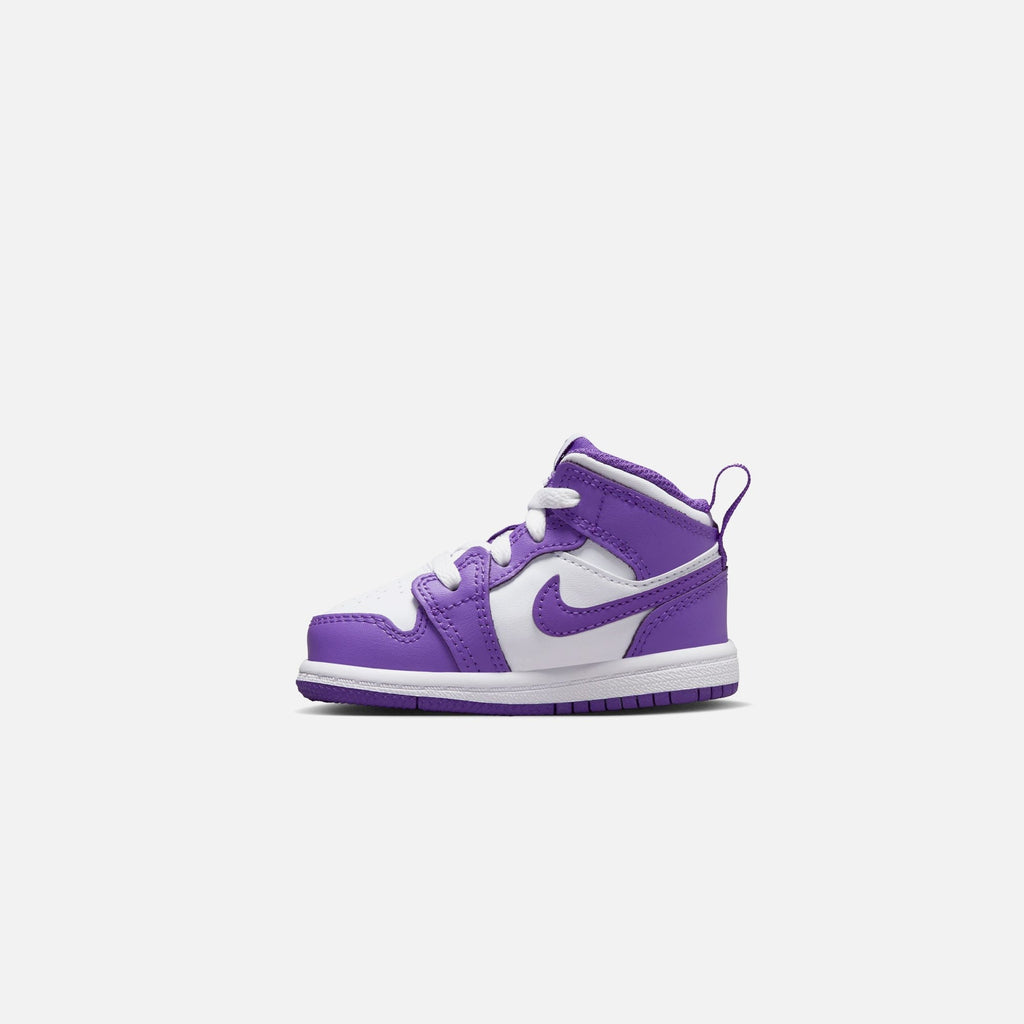 Nike TD Air Jordan 1 Mid - Purple Venom / White