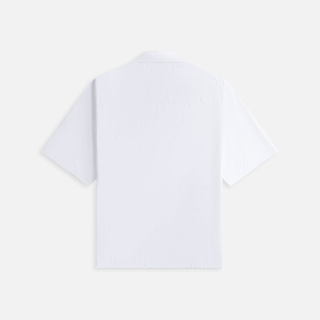 Marni Logo Organic Poplin Shirt with Peeping Marni Logo - Lily White