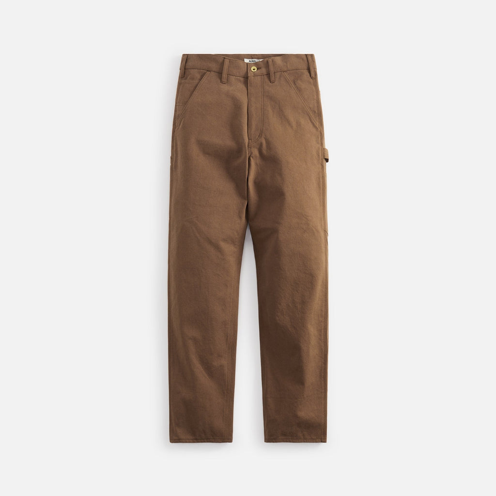 Auralee Washed Heavy Canvas Pant - Brown