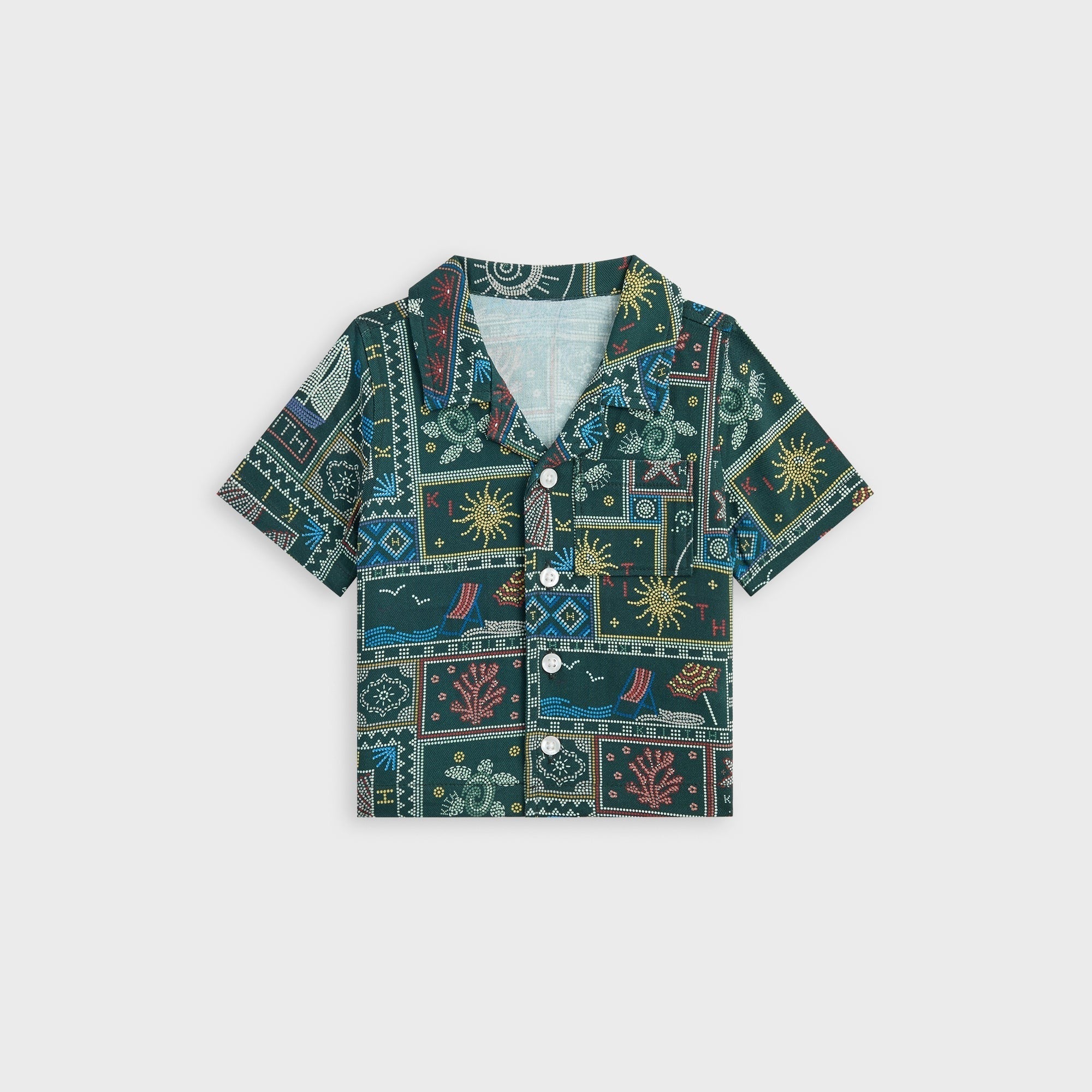 Kith Baby Beach Tile Thompson Camp Shirt - Stadium