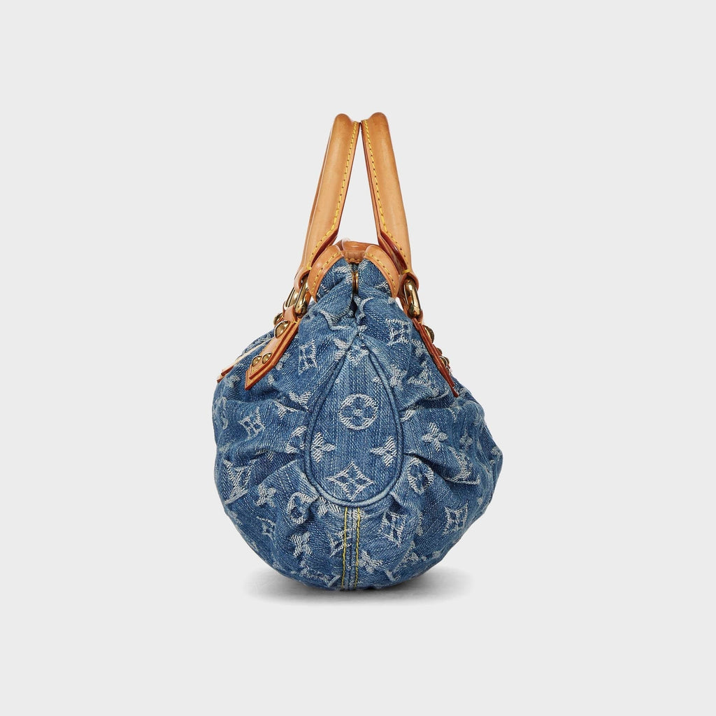 WGACA Louis Vuitton Monogram Denim Pleaty Handbag - Denim