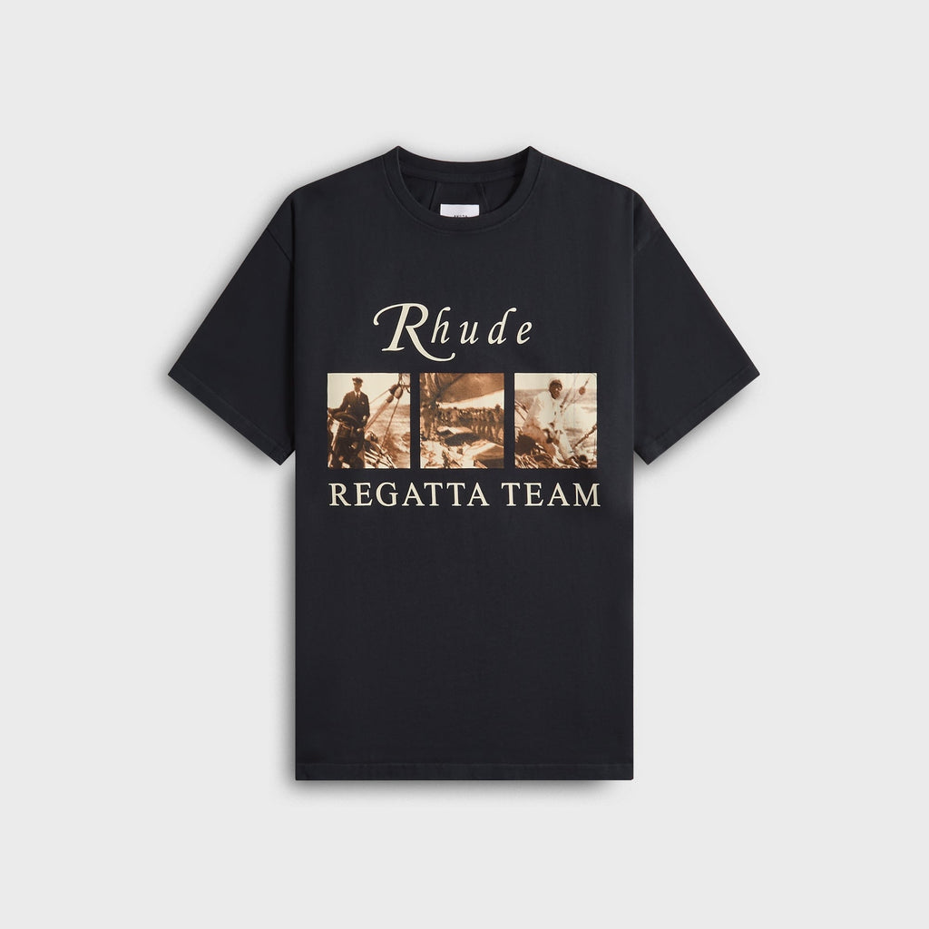 Rhude Usvi Regatta Tour Tee - Vintage Black / White / Red