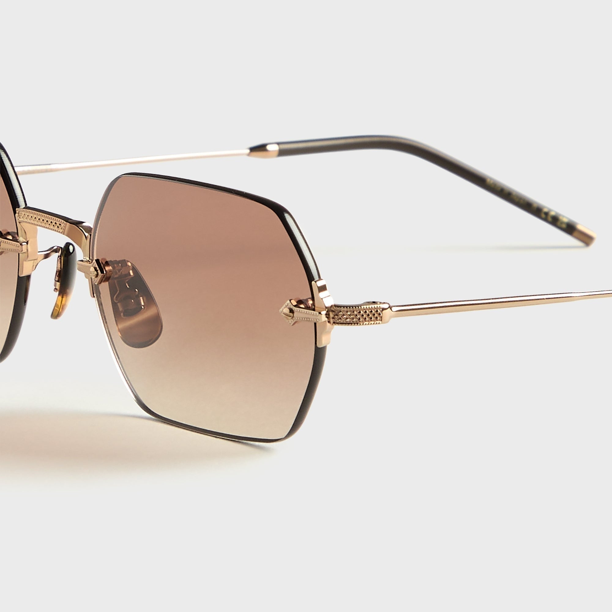 Oliver Peoples TK-13 Sunglasses - Gold / Dark Brown Gradient