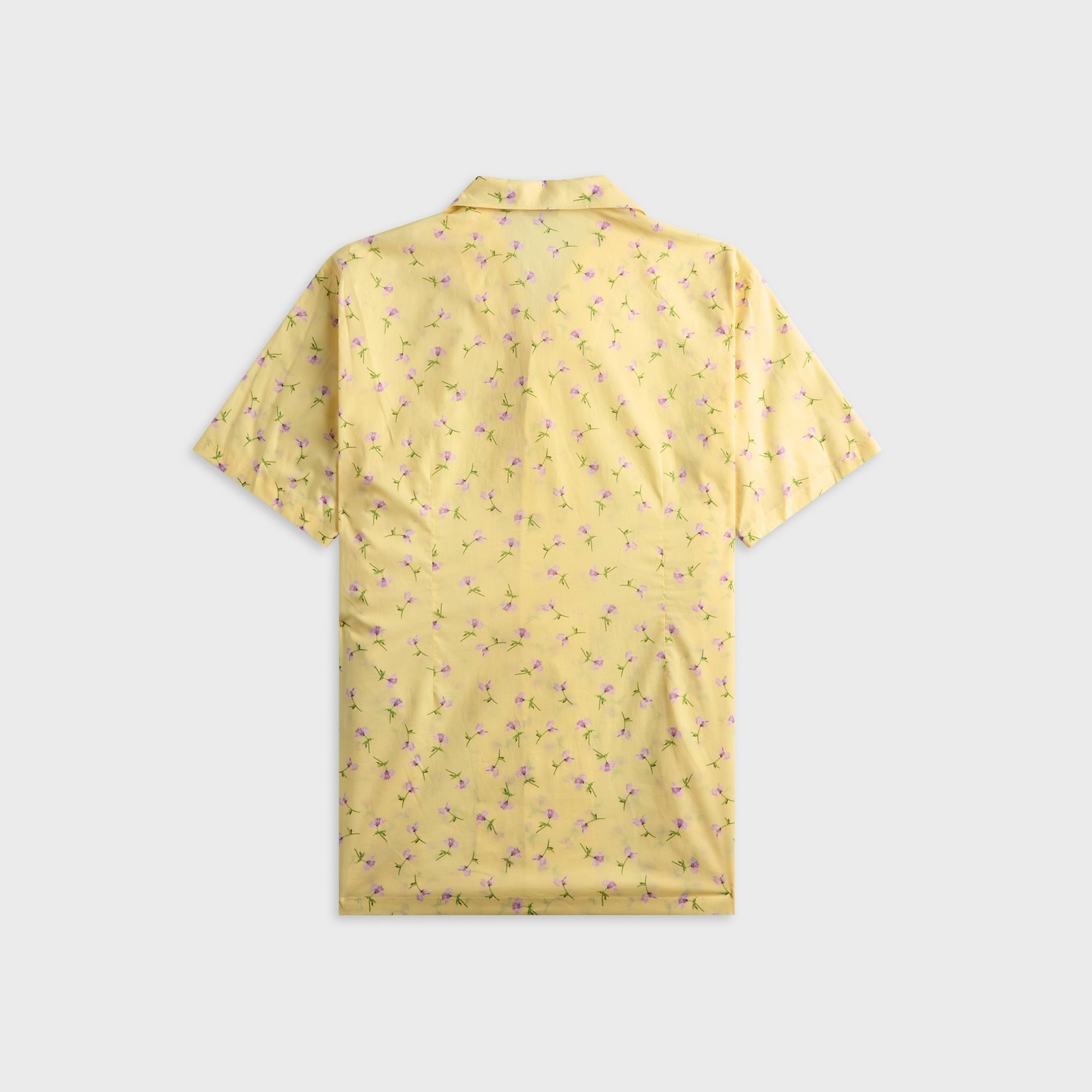 Jil Sander Camp-Collar Printed Cotton Shirt - Pastel Yellow
